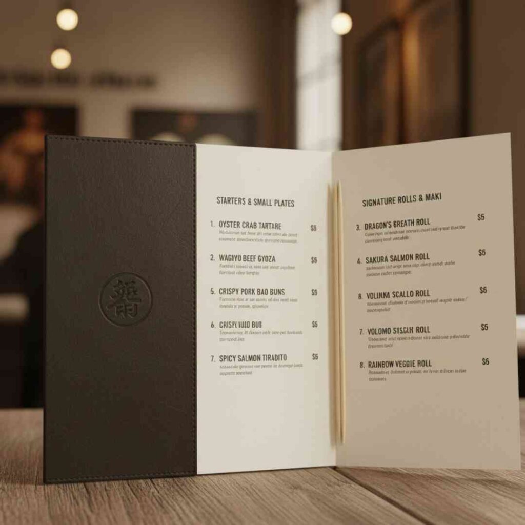 ตัวอย่างรายการเมนูอาหารและเครื่องดื่ม 15 รายการสำหรับร้านอาหารเปิดใหม่