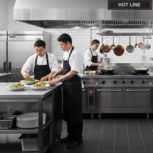 ภาพรวมครัวร้านอาหารที่ทำงานอย่างเป็นระบบและมีประสิทธิภาพจากแพ็กเกจ The Systematic Launch