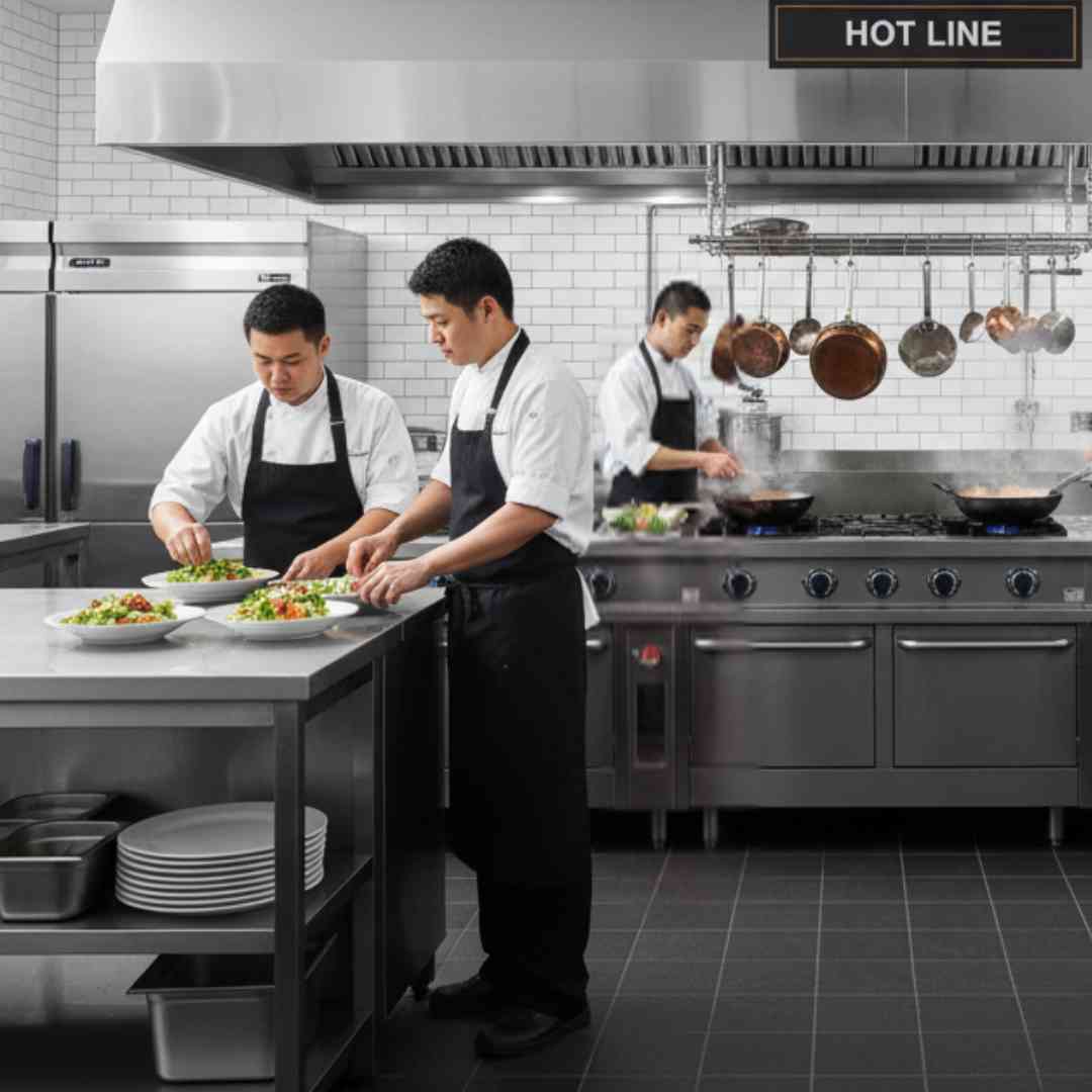 ภาพรวมครัวร้านอาหารที่ทำงานอย่างเป็นระบบและมีประสิทธิภาพจากแพ็กเกจ The Systematic Launch