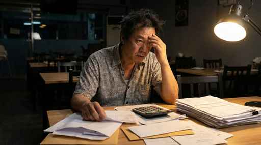 เจ้าของร้านอาหารกำลังเครียดกับบิลค่าใช้จ่ายตอนกลางคืน สะท้อนปัญหาขาดทุนแบบไม่รู้ตัว